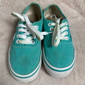 Vans Authentic Teal Skate Sneakers Mens Sz 4 Womens Sz 5.5